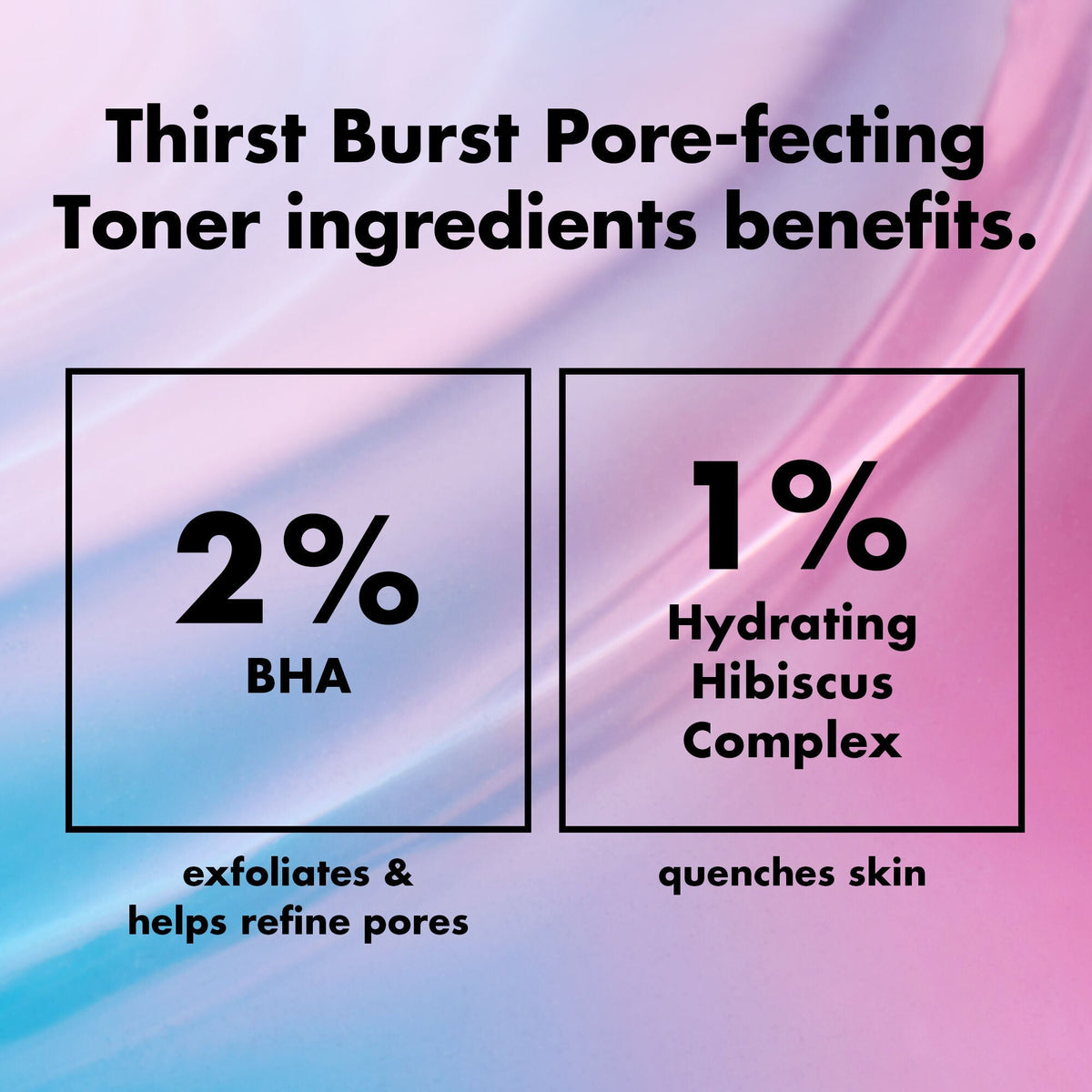 Pore-fecting Exfoliator Toner Ingredients: 2% BHA and 1% Hydrating Hibiscus Complex