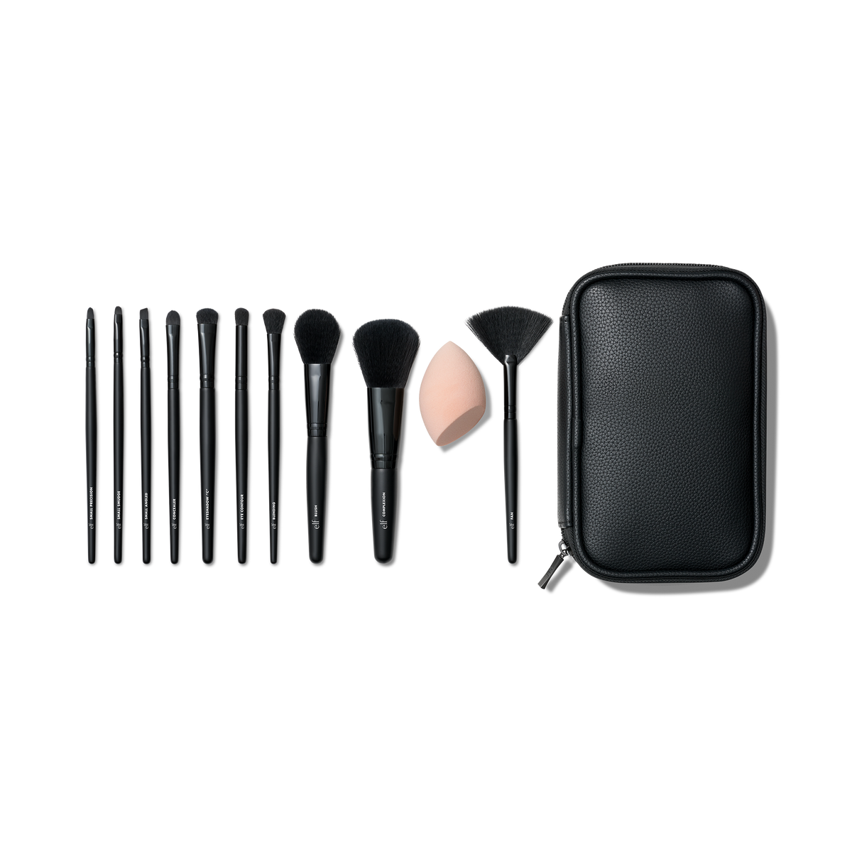 Full Face and Eye Makeup Brush and Sponge Set