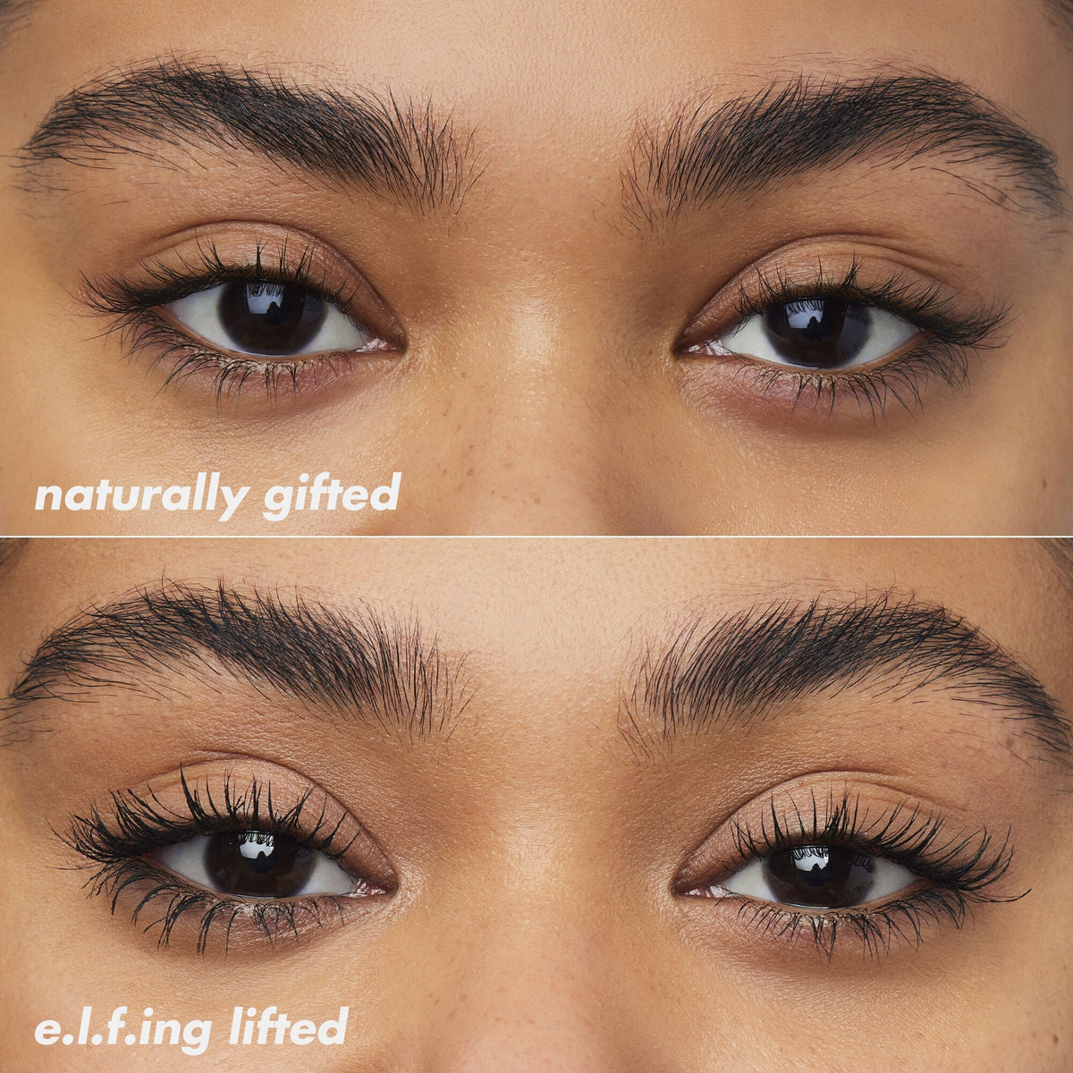 Before and After Applying Clear Brow Gel