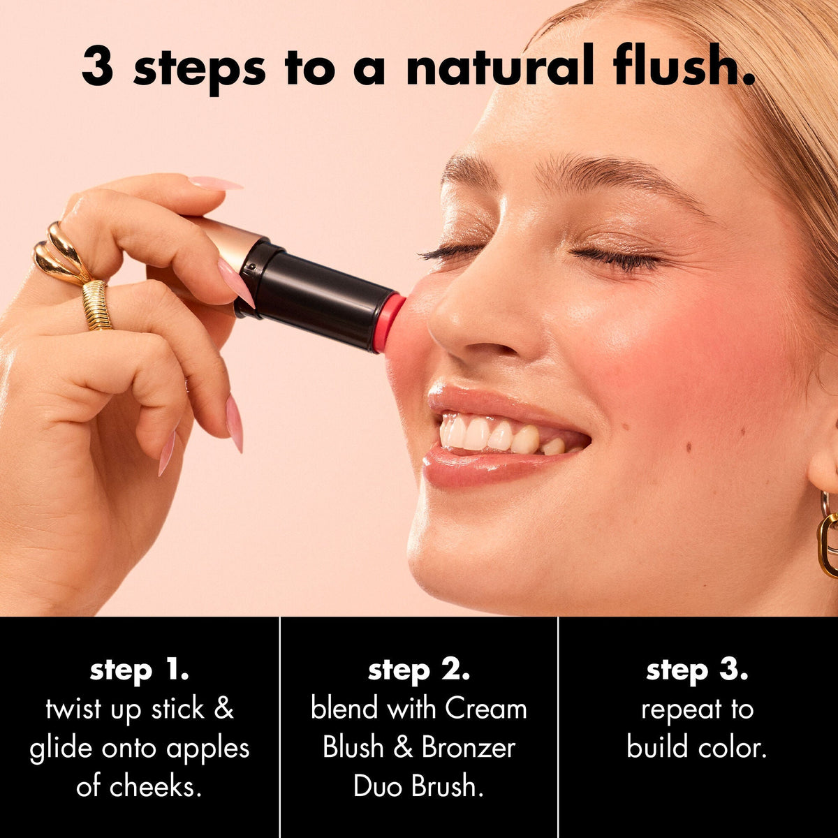 3 Steps to a Natural Flush Makeup Look